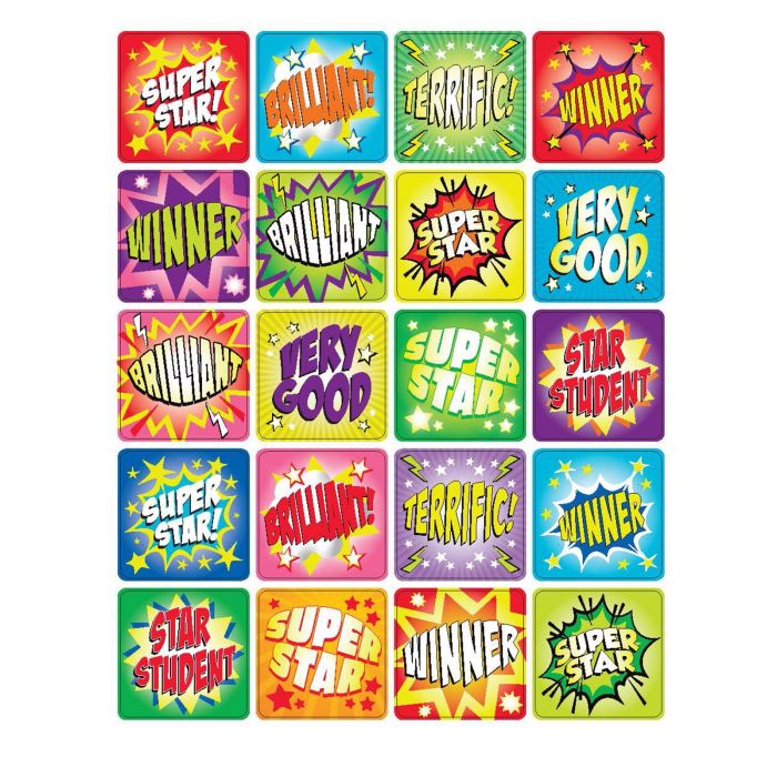 Star Square Stickers 25mm Star Square Stickers 25mm