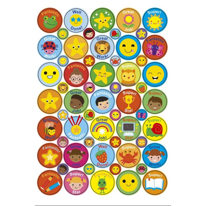 Assorted Reward Stickers 38mm and 10mm Assorted Reward Stickers 38mm and 10mm