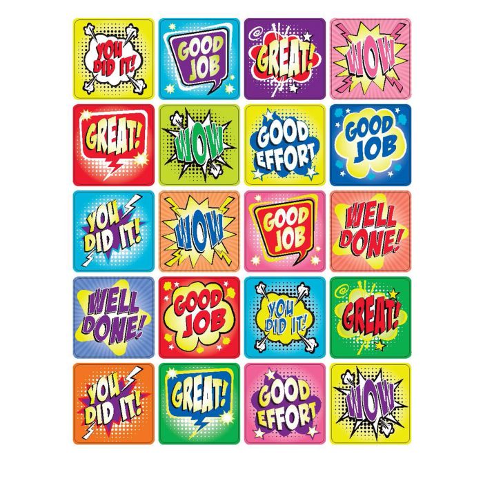 Graphic Positive Praise Stickers 25mm Graphic Positive Praise Stickers 25mm
