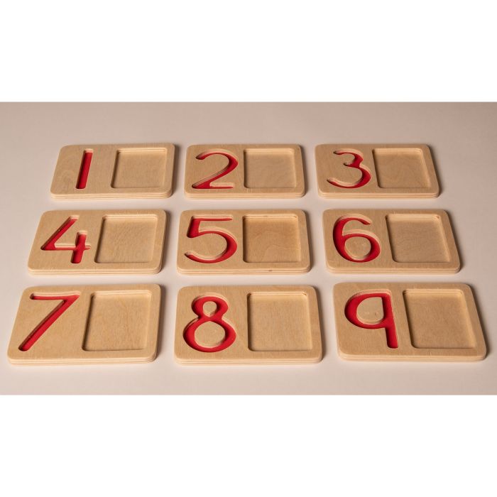 Wooden Number Trays