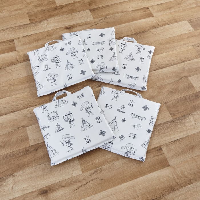 Welcome To My Tribe Wipe Clean Coated Sit Upons - Pack of 5 Welcome To My Tribe Wipe Clean Coated Sit Upons - Pack of 5