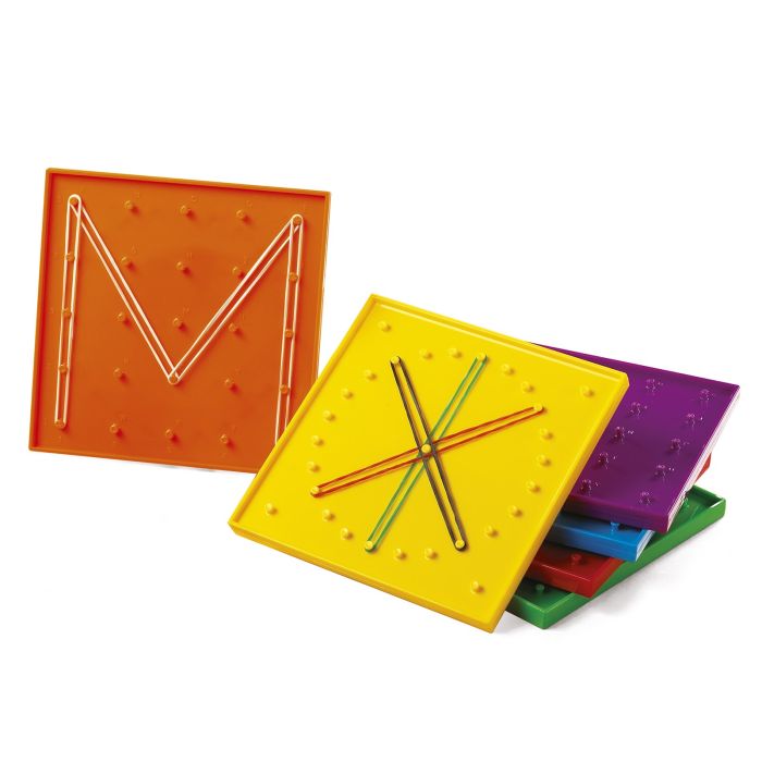 Geoboards 5 x 5" Pin Grid - Pack of 6 Geoboards 5 x 5" Pin Grid - Pack of 6