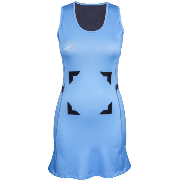Gilbert Synergie Netball Dress - Sky/Navy - Size 8 Gilbert Synergie Netball Dress - Sky/Navy - Size 8