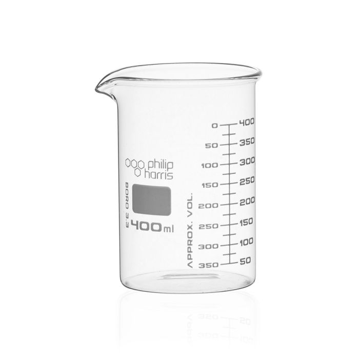 Philip Harris Beaker Squat Form With Spout 400ml - Pack of 6 Philip Harris Beaker Squat Form With Spout 400ml - Pack of 6