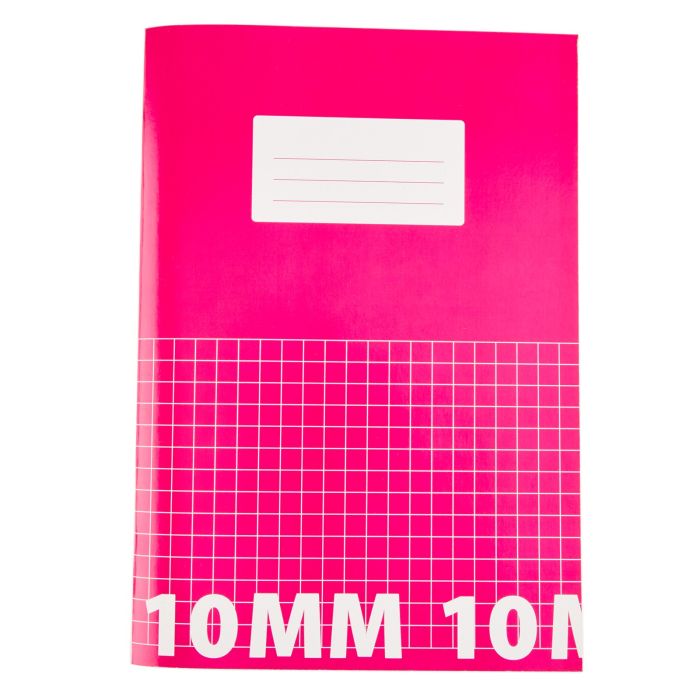Classmates A4 Tough Cover Exercise Books 80 Page 10mm Squared - Pink - Pack of 50