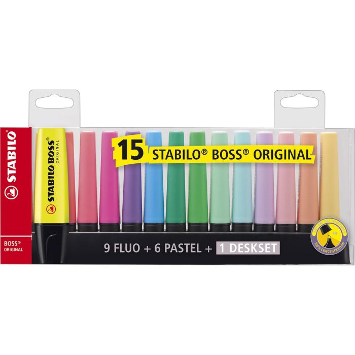 Stabilo BOSS Original Deskset Assorted - Pack of 15