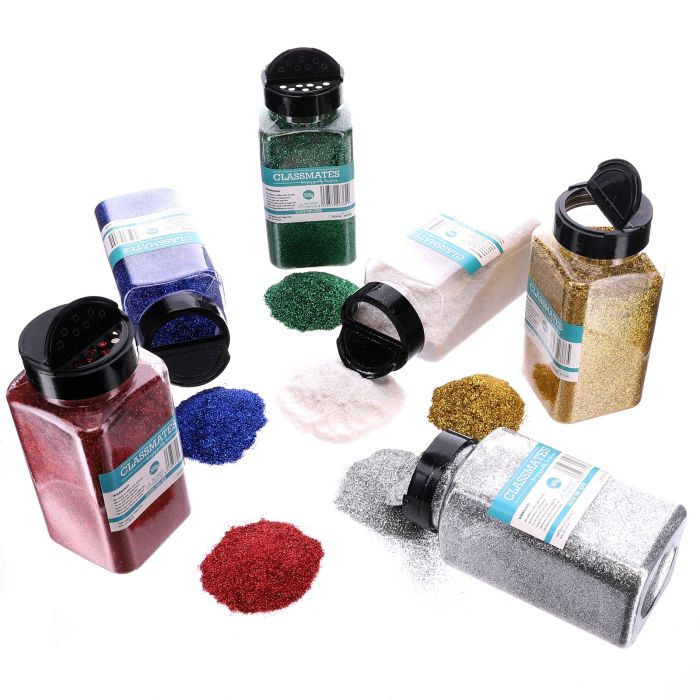 Classmates 500g Glitter Tubs - Assorted - Pack of 6