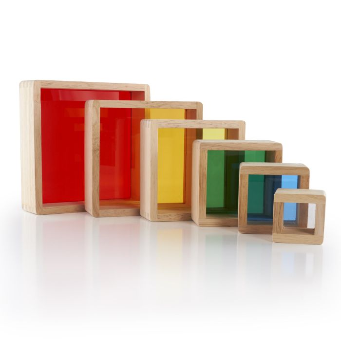 Stacking Rainbow Pyramid - Pack of 6