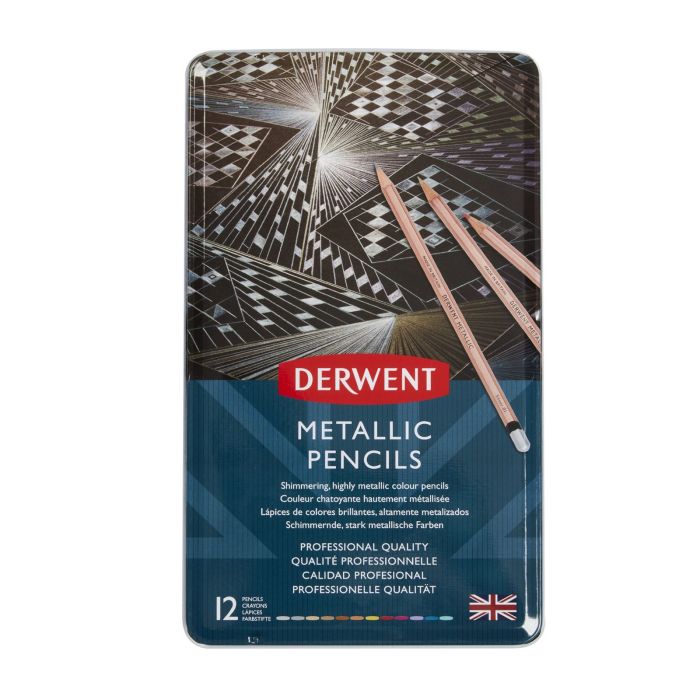 Derwent Metallic Pencils - Pack of 12