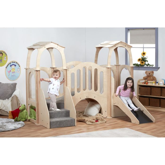 Millhouse - Hide N Slide Kinder Gym With Roof Millhouse - Hide N Slide Kinder Gym With Roof