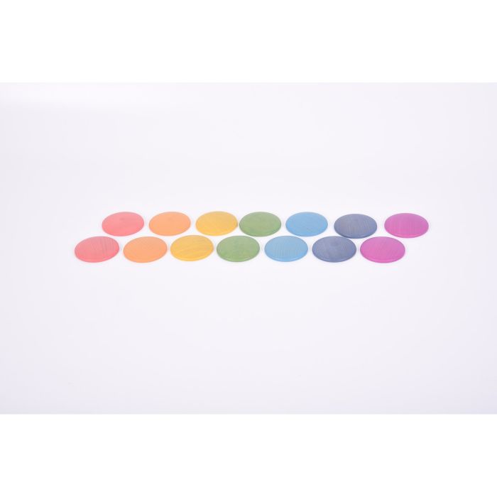 TickiT Rainbow Wooden Discs - Pack of 14 TickiT Rainbow Wooden Discs - Pack of 14