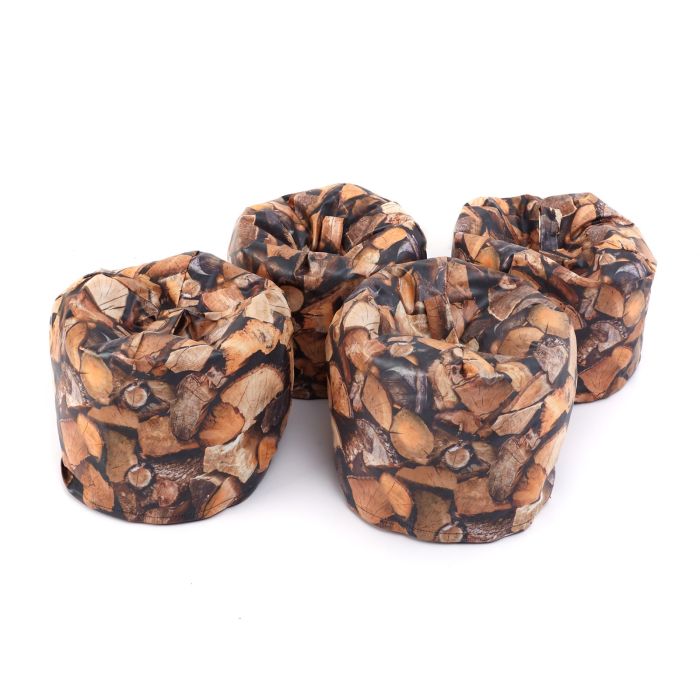 Logpile Print Textiles Wipe Clean 4 Small Beanbags Logpile Print Textiles Wipe Clean 4 Small Beanbags