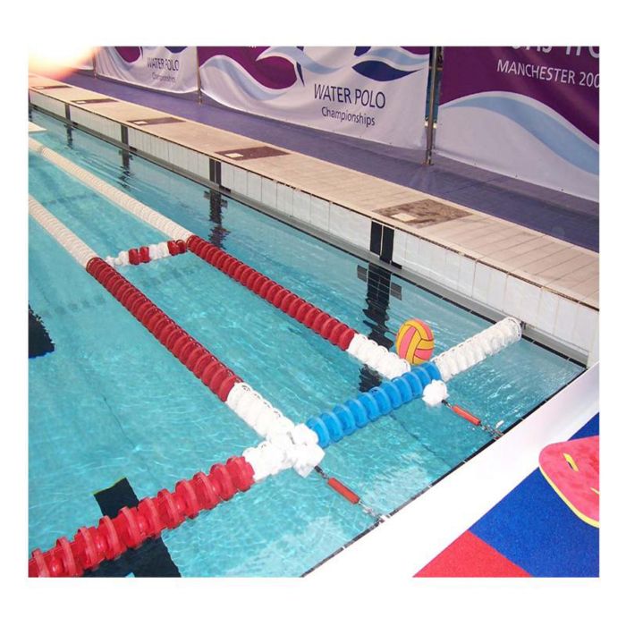 Water Polo Pitch - 4" - 100mm - 50m - Red/White/Blue Water Polo Pitch - 4" - 100mm - 50m - Red/White/Blue