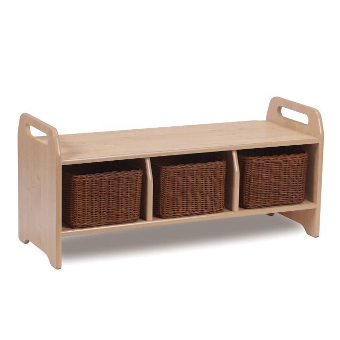 Millhouse Storage Bench - Large With 3 Baskets Millhouse Storage Bench - Large With 3 Baskets