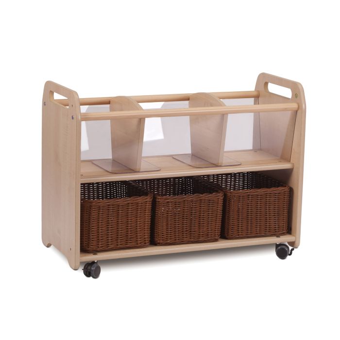 Millhouse Mobile Clear View Browser With 3 Baskets Millhouse Mobile Clear View Browser With 3 Baskets