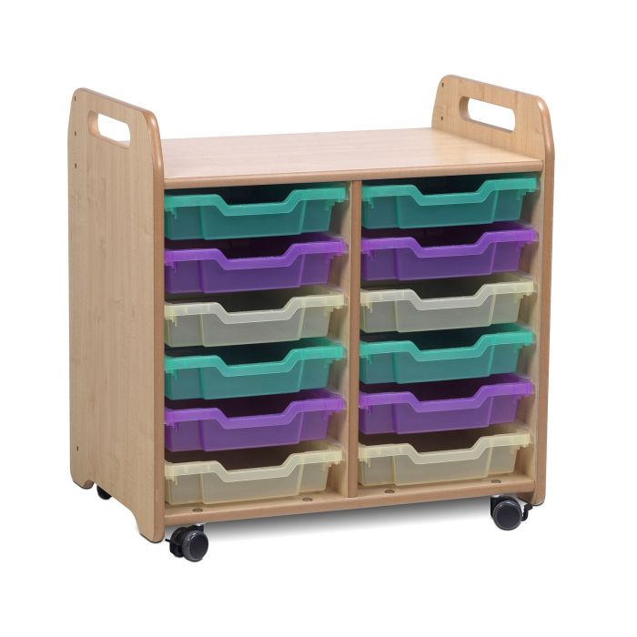 Millhouse 2 Column Tray Storage Unit - 12 Shallow Trays