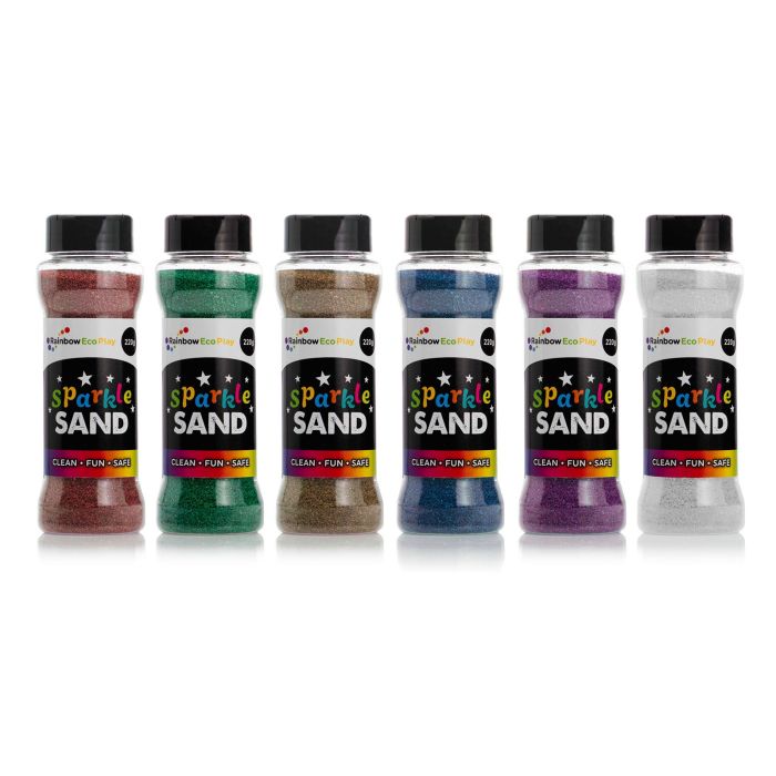 Eco-Friendly Sparkle Sand - 220g Shakers - Pack of 8 Eco-Friendly Sparkle Sand - 220g Shakers - Pack of 8