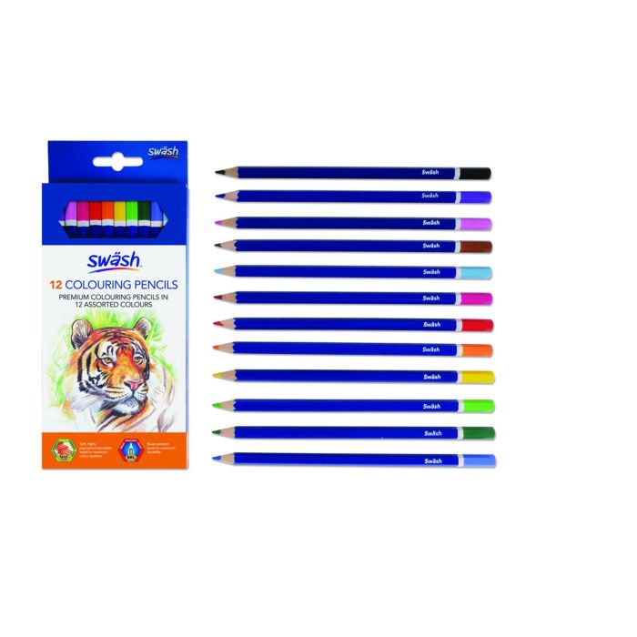 Swash Colour Pencil Premium Assorted - Pack of 12