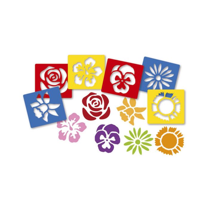 Flower Stencils - Pack of 6