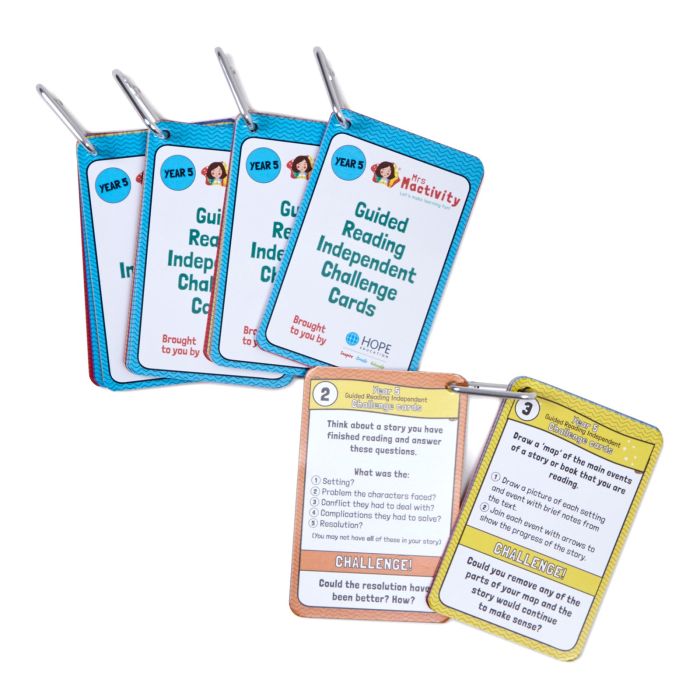 Mrs Mactivity Guided Reading Cards - Year 5 - Pack of 5