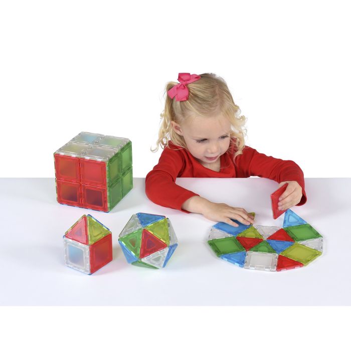 Translucent Solid Magnetic Polydron Class Set