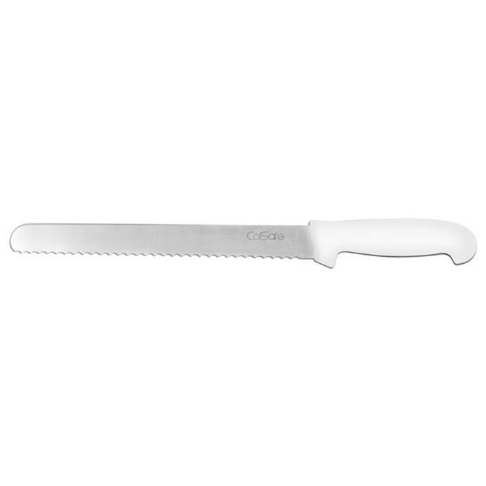 White Handle Slicing Knife Serrated Blade 30cm White Handle Slicing Knife Serrated Blade 30cm