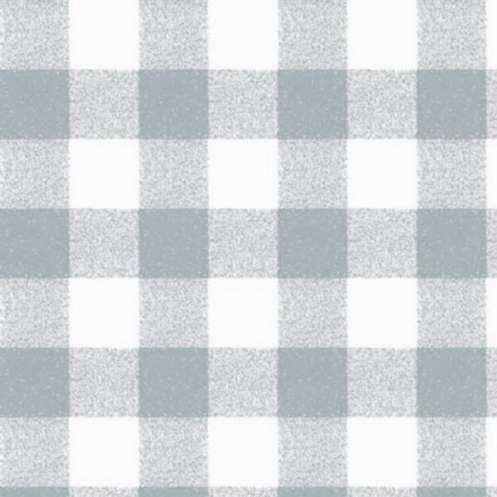Gingham Table Cloth - Circular - Silver/Grey