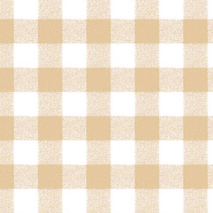 Gingham Table Cloth - Rectangular - Beige