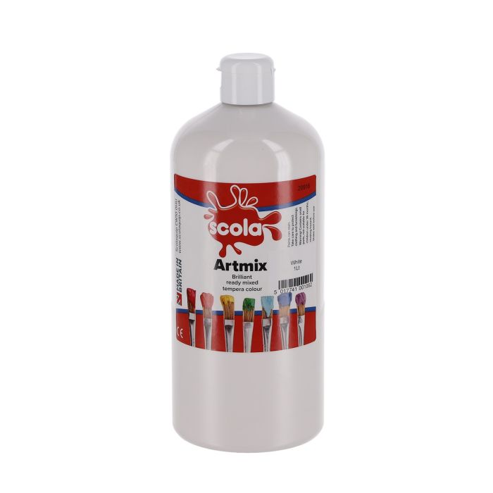 Scola Artmix Ready Mixed Paint - 1 Litre - White