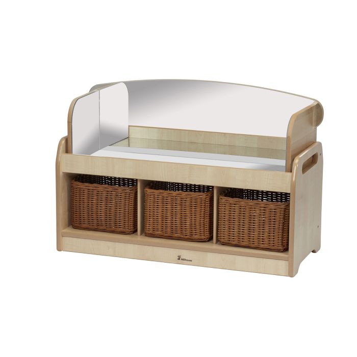 Low Mirror Play Unit With Mirror & Baskets