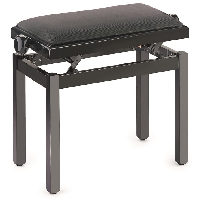 Stagg PBF39 height adjustable piano stool - Polished black With black dralon seat Stagg PBF39 height adjustable piano stool - Polished black With black dralon seat