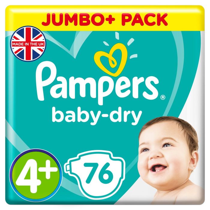 Pampers Baby Dry Size 4+ - Pack of 76 Pampers Baby Dry Size 4+ - Pack of 76