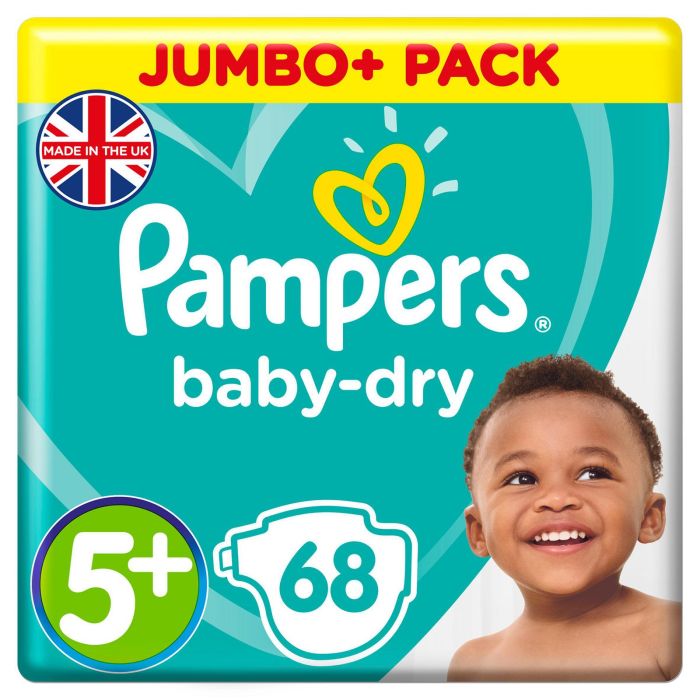 Pampers Baby Dry Size 5+ - Pack of 68 Pampers Baby Dry Size 5+ - Pack of 68