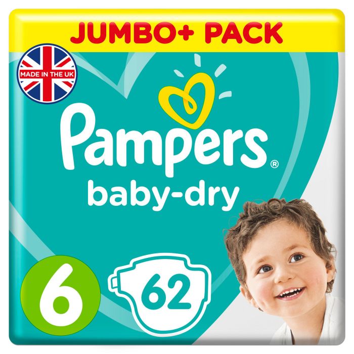 Pampers Baby-Dry Size 6 Jumbo+-Pk 62