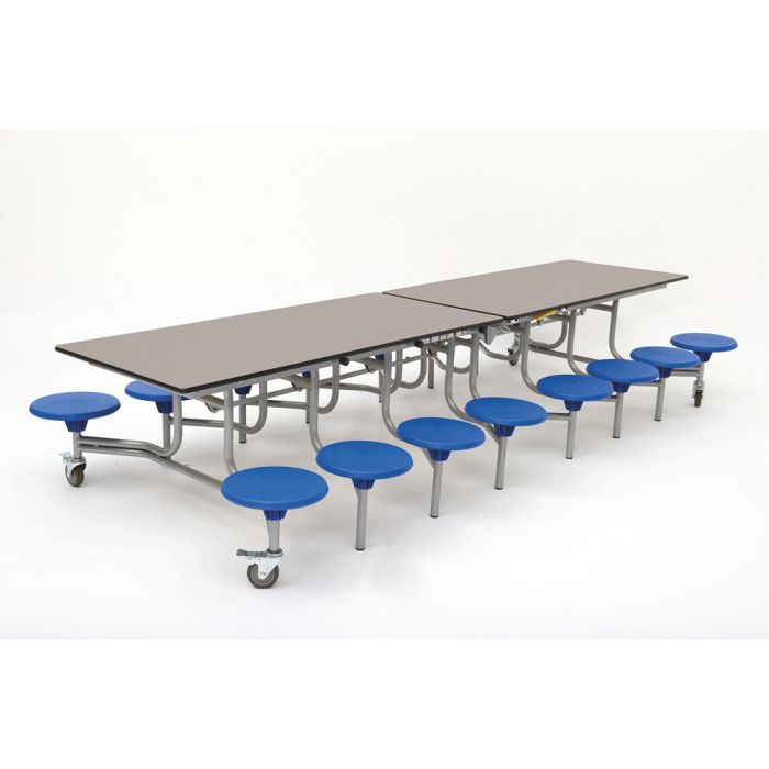 Rectangular 16 Seat Table - Blue - Grey