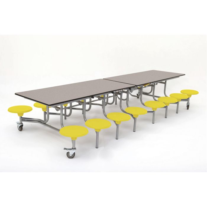 Rectangular 16 Seat Table - Yellow - Grey