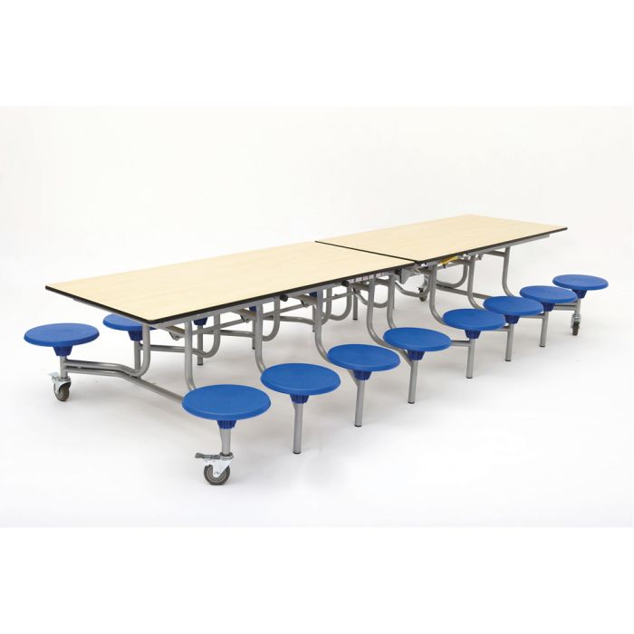 Rectangular 16 Seat Table - Blue - Maple