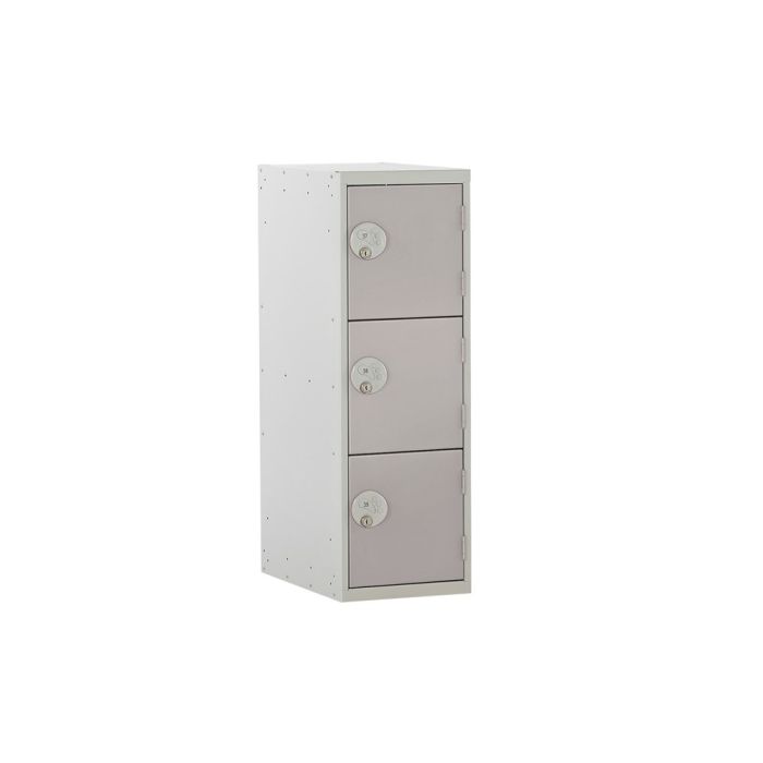3 Door Locker With Deadlock - Grey
