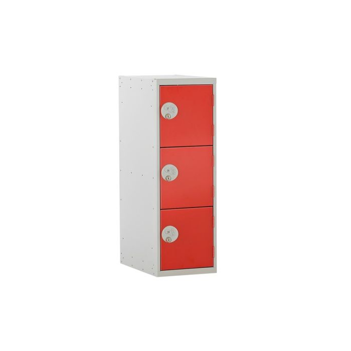3 Door Locker With Deadlock - Red