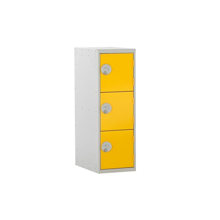 3 Door Locker With Deadlock - Yellow