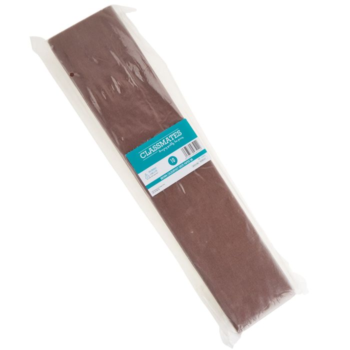 Colour Fast Crepe Paper Folds 500mm x 3m - Brown - Pack of 10