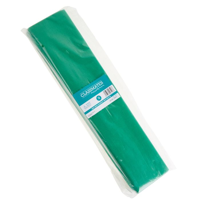 Colour Fast Crepe Paper Folds 500mm x 3m - Dark Green - Pack of 10