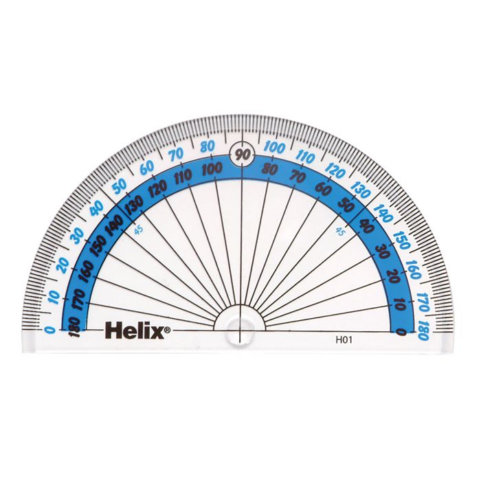 Two Coloured Semi-Circular Protractor