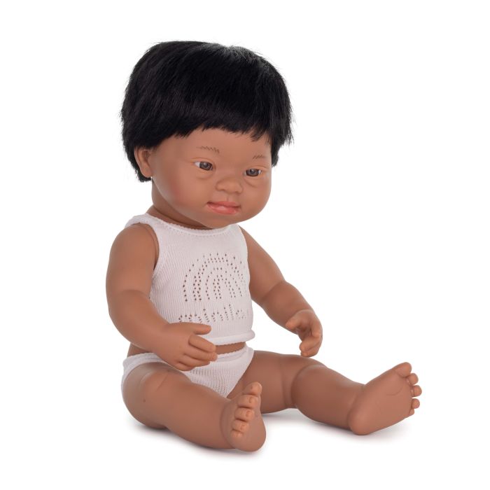 Baby Doll Hispanic Boy with Down Syndrome