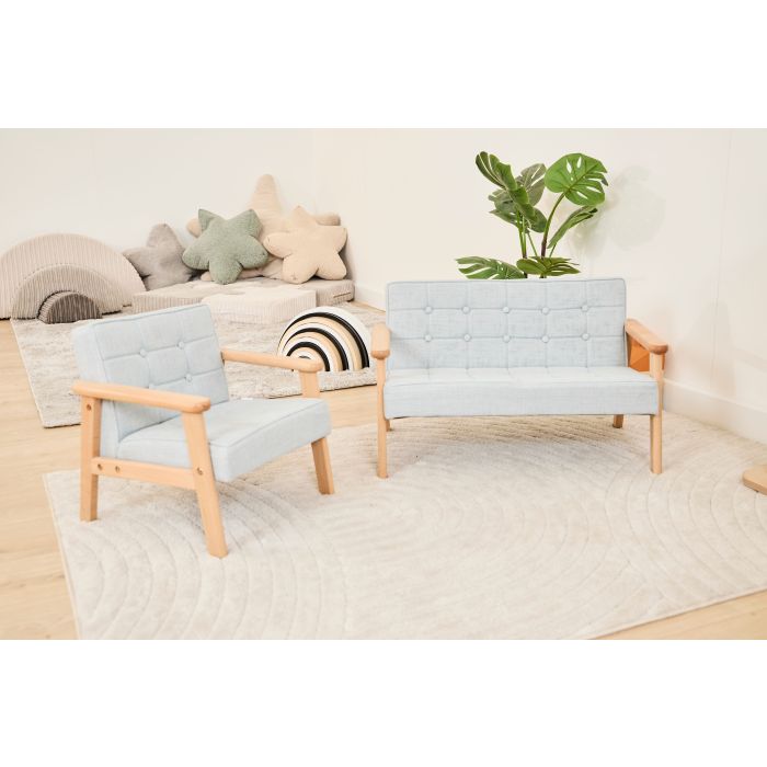 Children Chair and Sofa Set - Teal