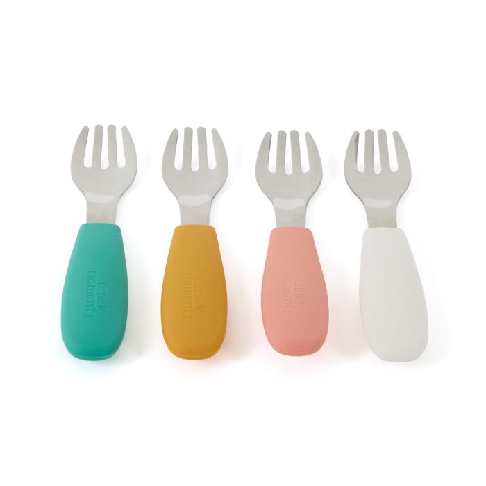 Little Moments Fork with Silicone Handle - Set of 4 Little Moments Fork with Silicone Handle - Set of 4