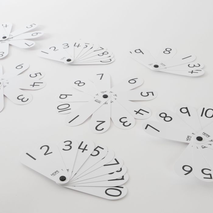 Pupil Number Fans Pack of 10