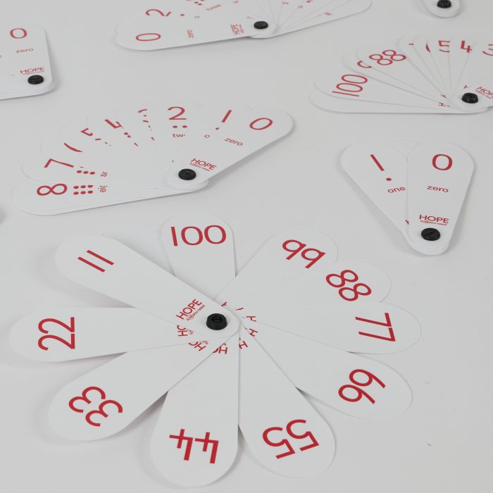 Double Sided Number Fans Pack of 10 Double Sided Number Fans Pack of 10