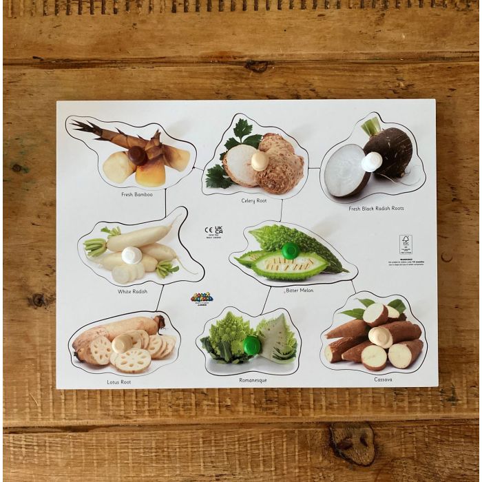 FSC Wooden Exotic Vegetable Peg Puzzle FSC Wooden Exotic Vegetable Peg Puzzle