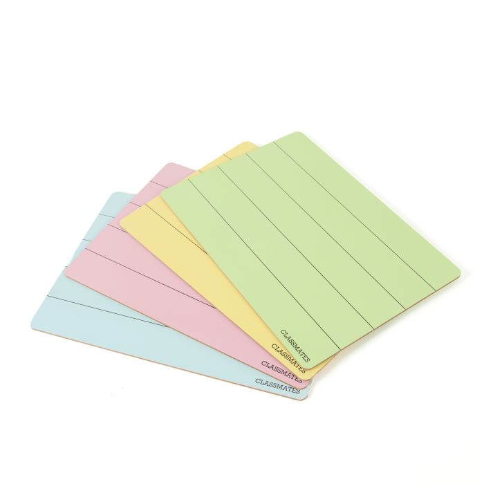 A4 Tinted Coloured Boards Plain/Lined - Assorted Pack of 4